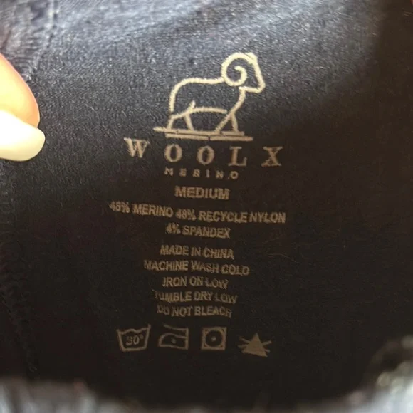 Women's WoolX Harper Navy Pajama Set with White Trim - Picture 12 of 14